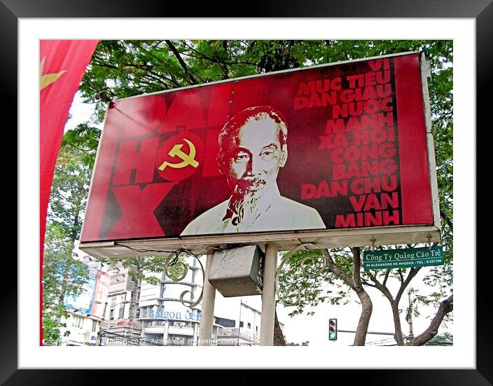 Ho Chi Minh street sign. Vietnam Framed Mounted Print by Kevin Plunkett