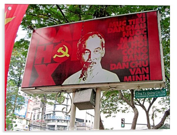 Ho Chi Minh street sign. Vietnam Acrylic by Kevin Plunkett