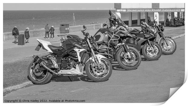 Motorbikes Print by Chris Yaxley