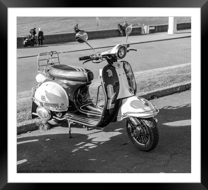 Classic scooter Framed Mounted Print by Chris Yaxley