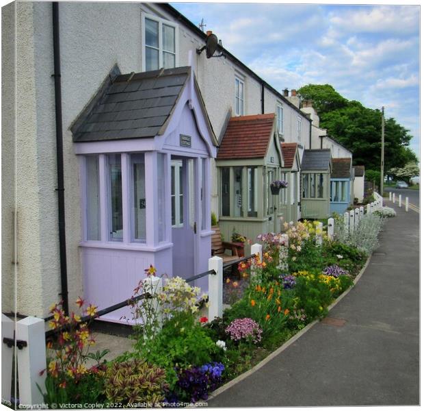 Colourful Cottages Canvas Print by Victoria Copley
