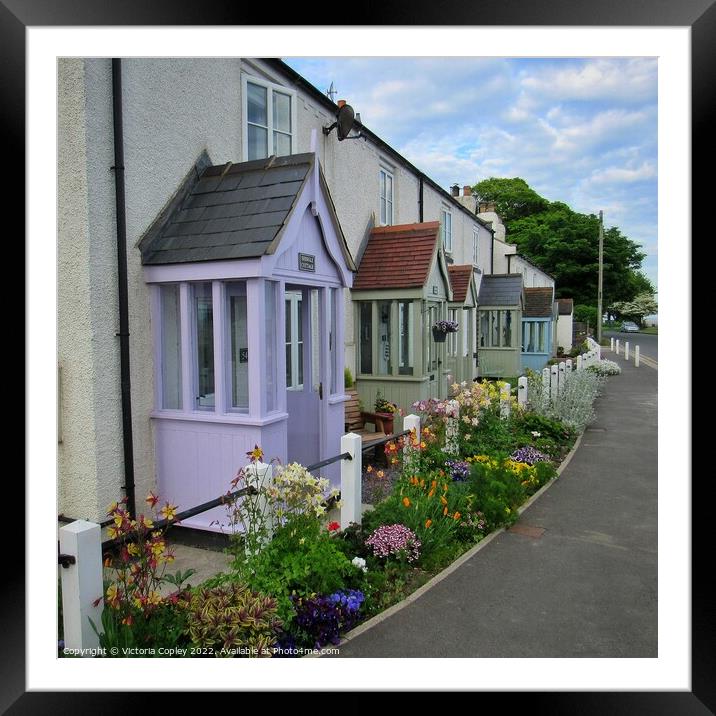 Colourful Cottages Framed Mounted Print by Victoria Copley