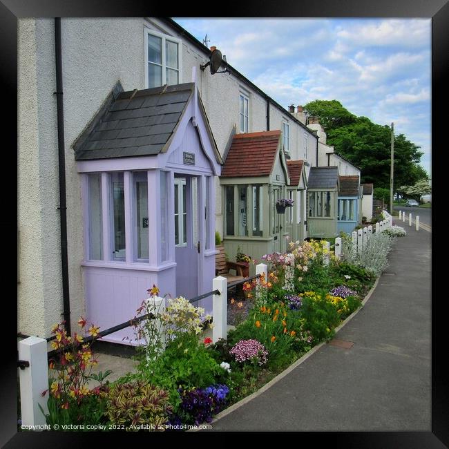 Colourful Cottages Framed Print by Victoria Copley