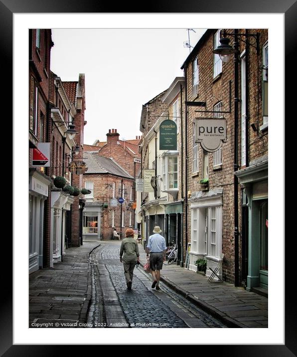 York streets Framed Mounted Print by Victoria Copley