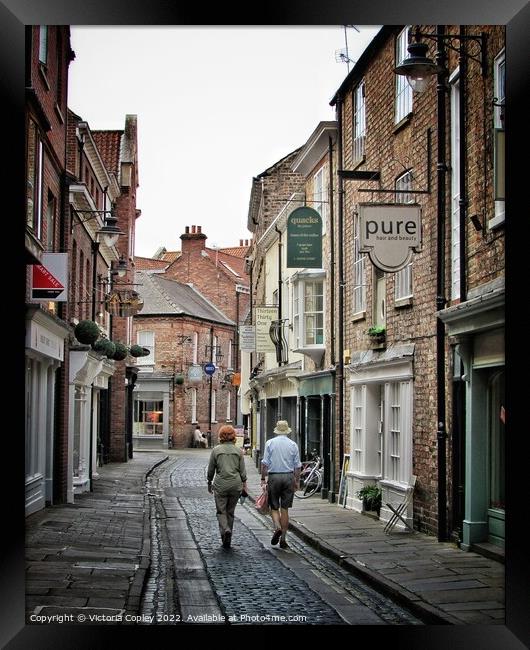 York streets Framed Print by Victoria Copley