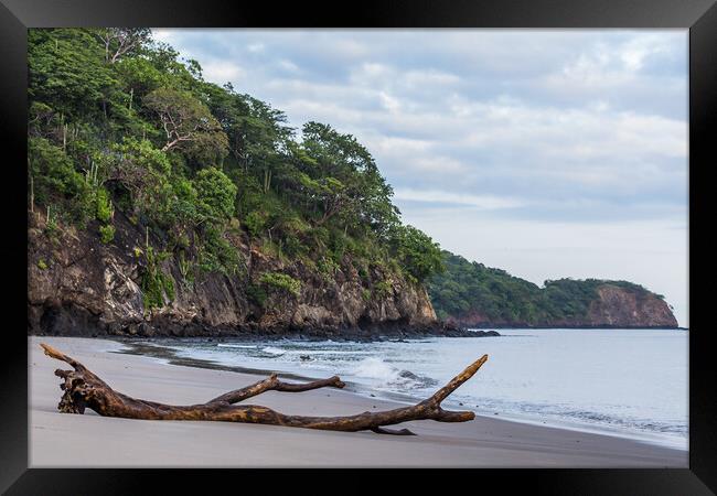 Rugged coastline of Guanacaste Framed Print by Jason Wells