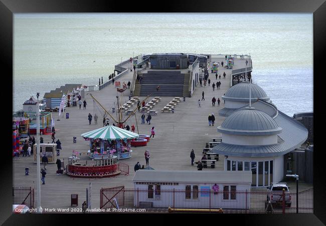Hastings Pier on a cold April day. Framed Print by Mark Ward