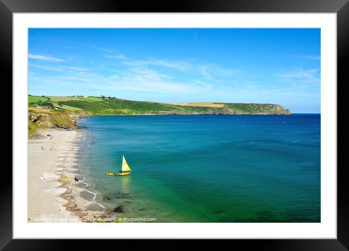 Pendower Beach  Framed Mounted Print by Roy Curtis