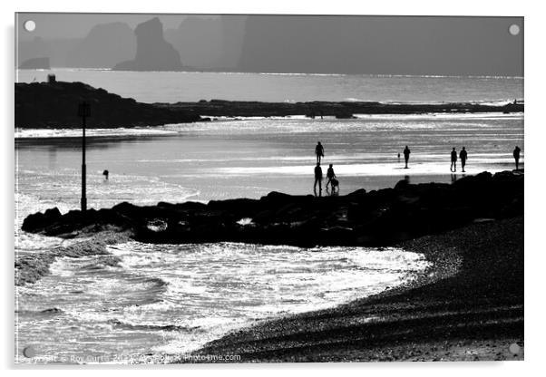 Sidmouth Silhouettes 2 Acrylic by Roy Curtis
