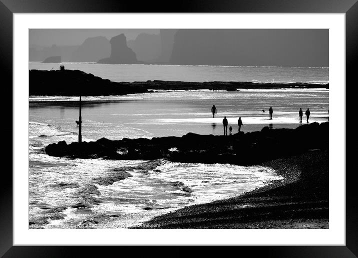 Sidmouth Silhouettes 4 Framed Mounted Print by Roy Curtis