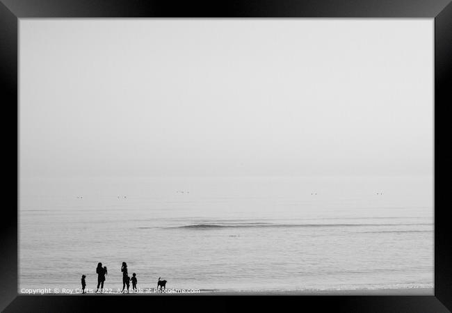 Sidmouth Silhouettes 5 Framed Print by Roy Curtis