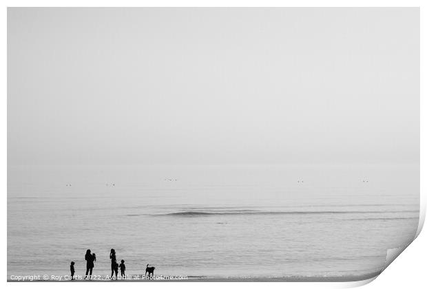 Sidmouth Silhouettes 5 Print by Roy Curtis