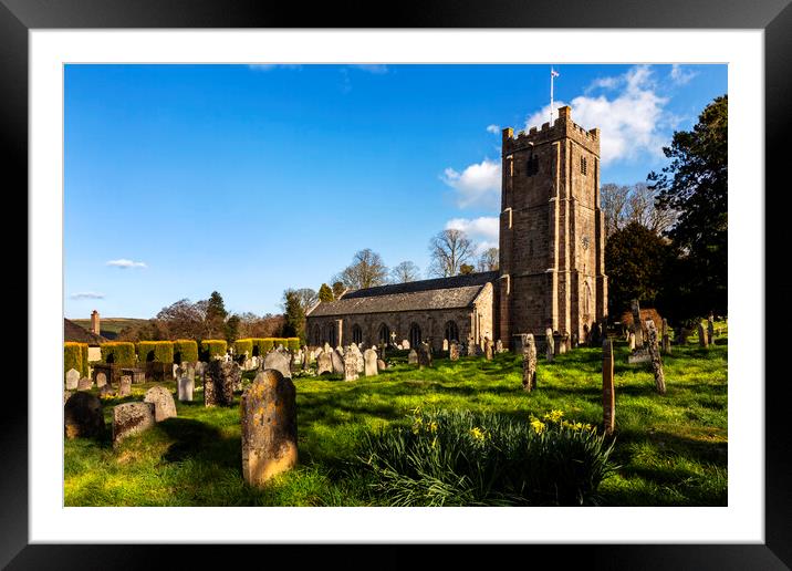St Michael Church, Chagford, Dartmoor Framed Mounted Print by Maggie McCall