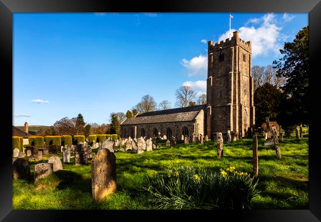 St Michael Church, Chagford, Dartmoor Framed Print by Maggie McCall