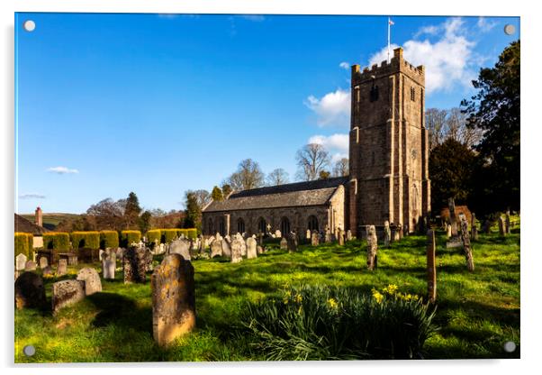 St Michael Church, Chagford, Dartmoor Acrylic by Maggie McCall