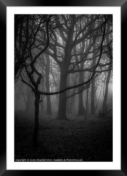 The black wood Framed Mounted Print by Andy Shackell