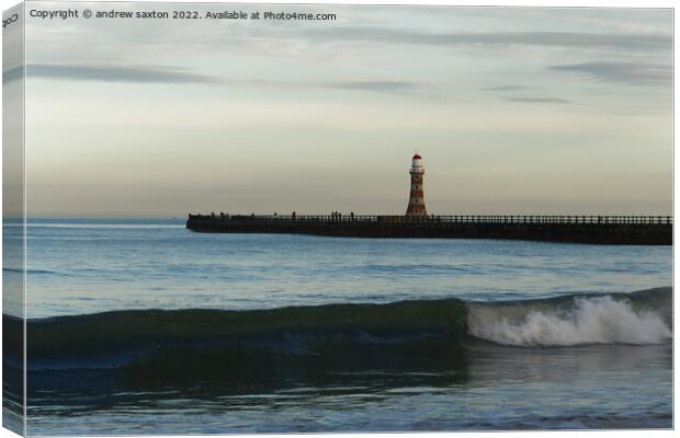 SEA LIGHTHOUSE Canvas Print by andrew saxton