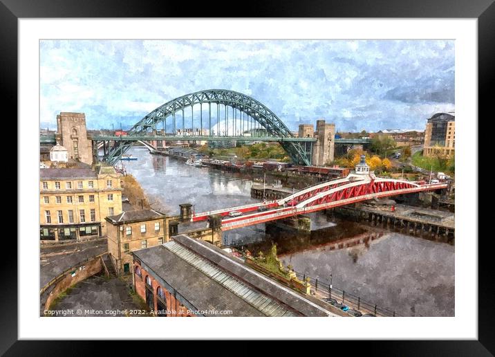 River Tyne Framed Mounted Print by Milton Cogheil