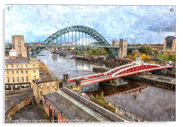 River Tyne Acrylic by Milton Cogheil