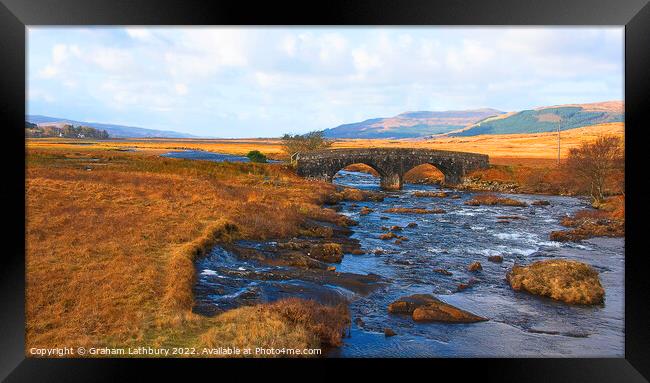 River Ba Bridge, Isle of Mull Framed Print by Graham Lathbury
