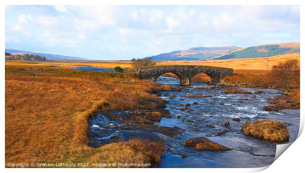 River Ba Bridge, Isle of Mull Print by Graham Lathbury