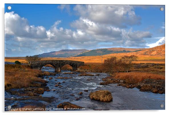 Packhorse bridge, Isle of Mull Acrylic by Graham Lathbury