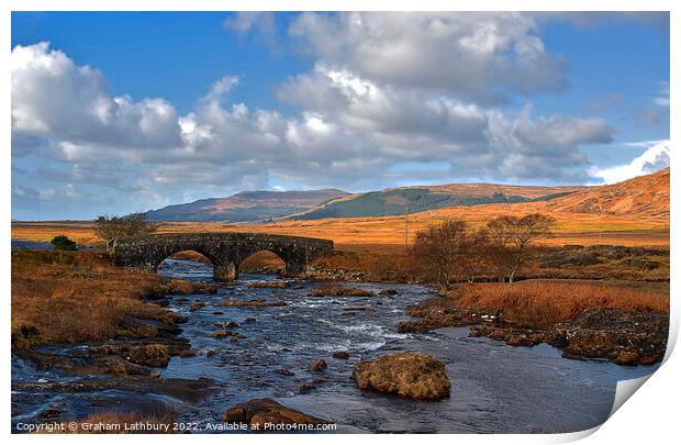 Packhorse bridge, Isle of Mull Print by Graham Lathbury