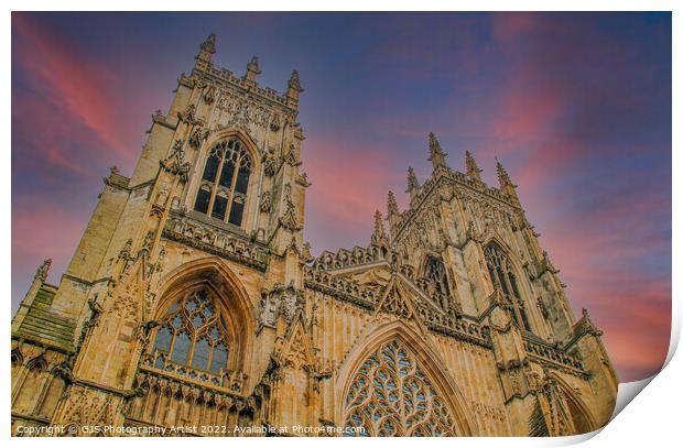 York Minster Towers Print by GJS Photography Artist
