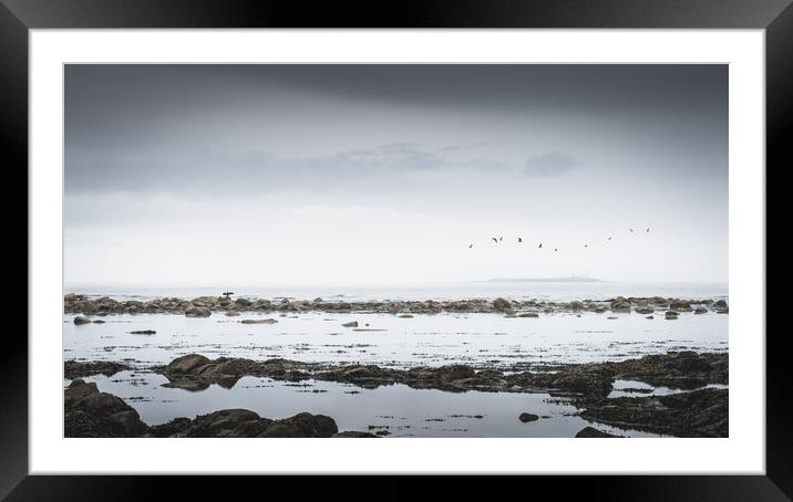 On Alnmouth Beach Framed Mounted Print by Mark Jones