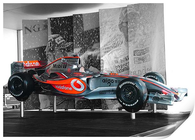 McLaren Formula One Car Print by Simon Marshall