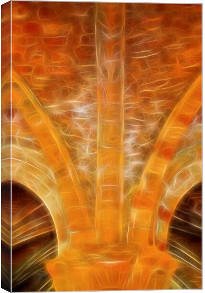 Cistercian architecture Cloisters - Shekinah Glory Abstract Canvas Print by Glen Allen