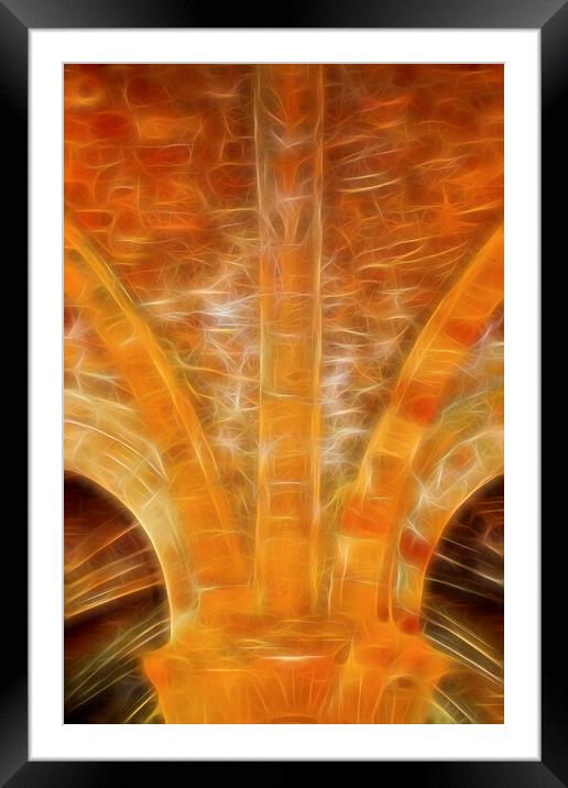 Cistercian architecture Cloisters - Shekinah Glory Abstract Framed Mounted Print by Glen Allen