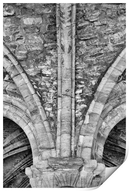 Cistercian architecture Cloisters Mono Print by Glen Allen