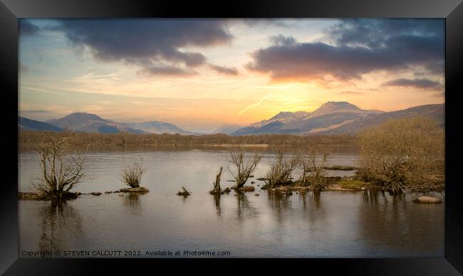 Loch Lomond Sunset Framed Print by STEVEN CALCUTT