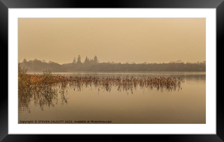 Scottish Loch Early Morning. Framed Mounted Print by STEVEN CALCUTT