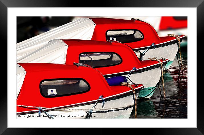 Red Boats, Lyme Regis Canvases & Prints Framed Mounted Print by Keith Towers Canvases & Prints