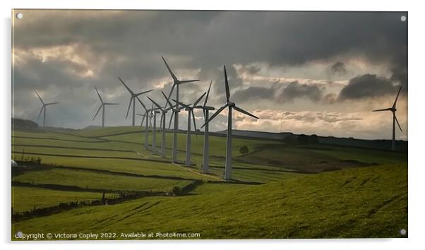 Royd Moor Wind Farm Acrylic by Victoria Copley