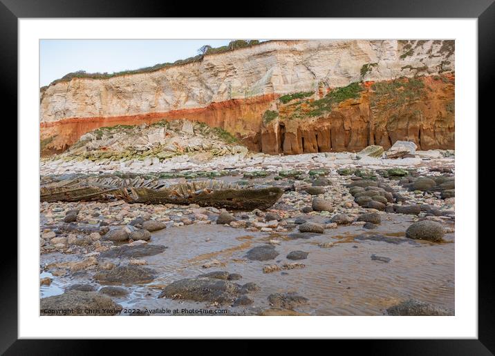 Wreck of the RMS Sheraton, Hunstanton Framed Mounted Print by Chris Yaxley