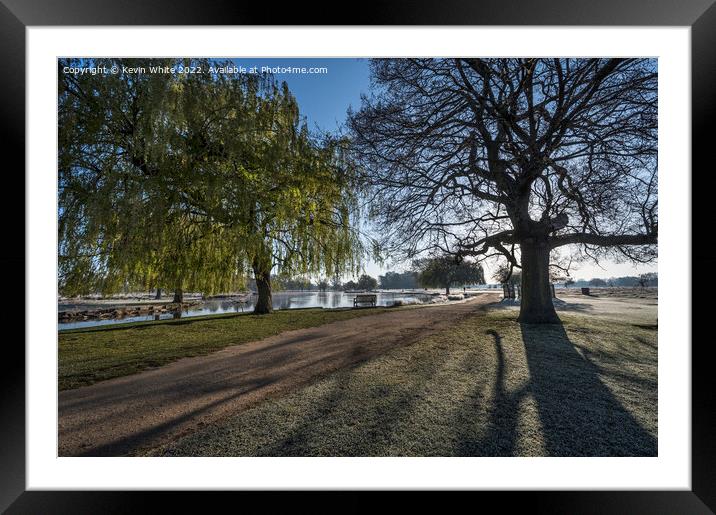 Long shadows in April Framed Mounted Print by Kevin White