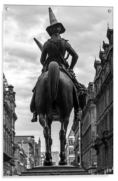 The Duke of Wellington, looking down Ingram Street Acrylic by Rich Fotografi 