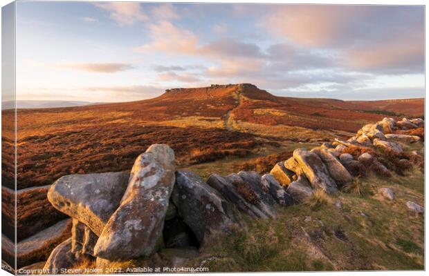 Majestic Higger Tor Canvas Print by Steven Nokes