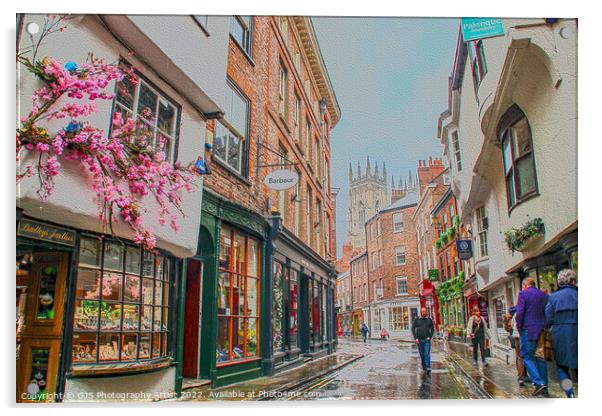 View down Petergate York Acrylic by GJS Photography Artist