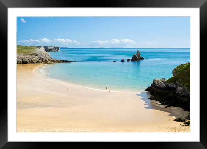 Broad Haven South, Pembrokeshire, South Wales Framed Mounted Print by Justin Foulkes