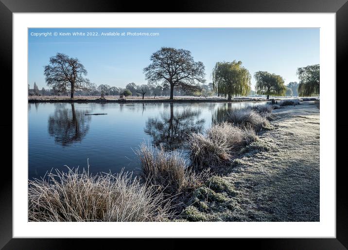Bright sunny frosty morning Framed Mounted Print by Kevin White
