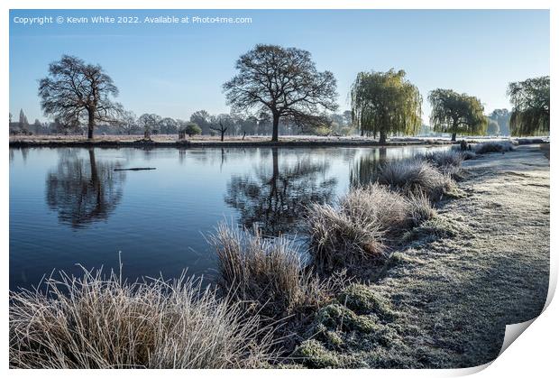 Bright sunny frosty morning Print by Kevin White
