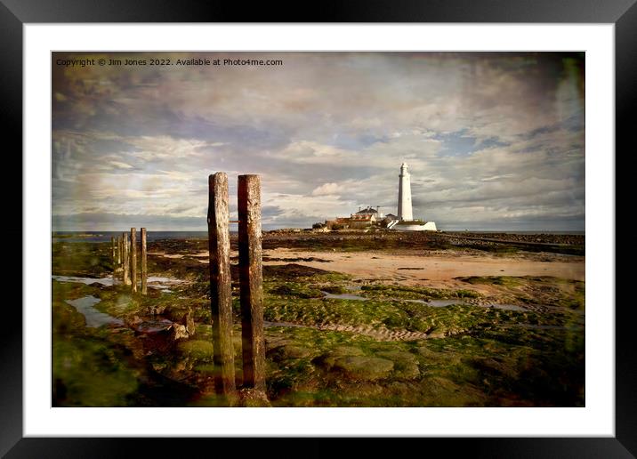 Artistic St Mary's Island Framed Mounted Print by Jim Jones