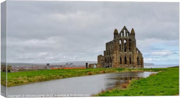Whitby Abbey Canvas Print by Victoria Copley