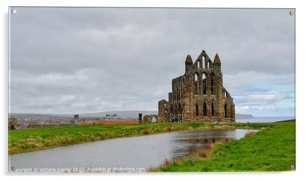 Whitby Abbey Acrylic by Victoria Copley