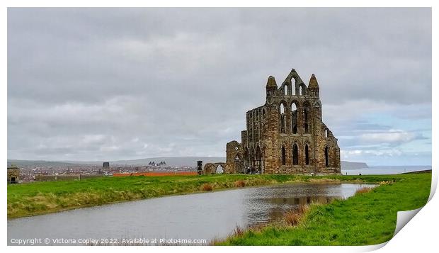 Whitby Abbey Print by Victoria Copley
