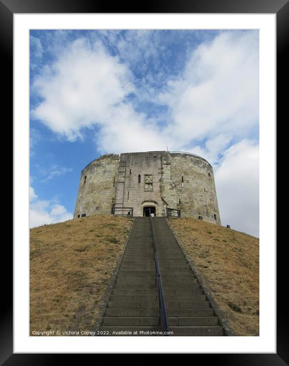 Clifford's Tower Framed Mounted Print by Victoria Copley